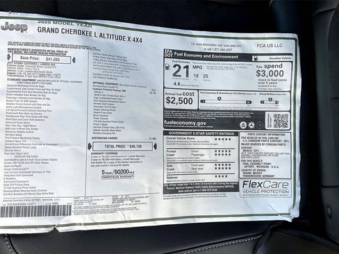 New 2025 Jeep Grand Cherokee L Altitude image 14