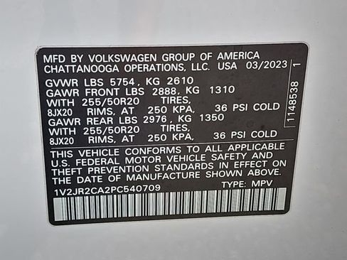 Used 2023 Volkswagen Atlas SE w/ Panoramic Sunroof Package FWD image 38