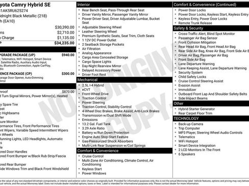 Used 2024 Toyota Camry SE w/ Audio Upgrade Package FWD image 4