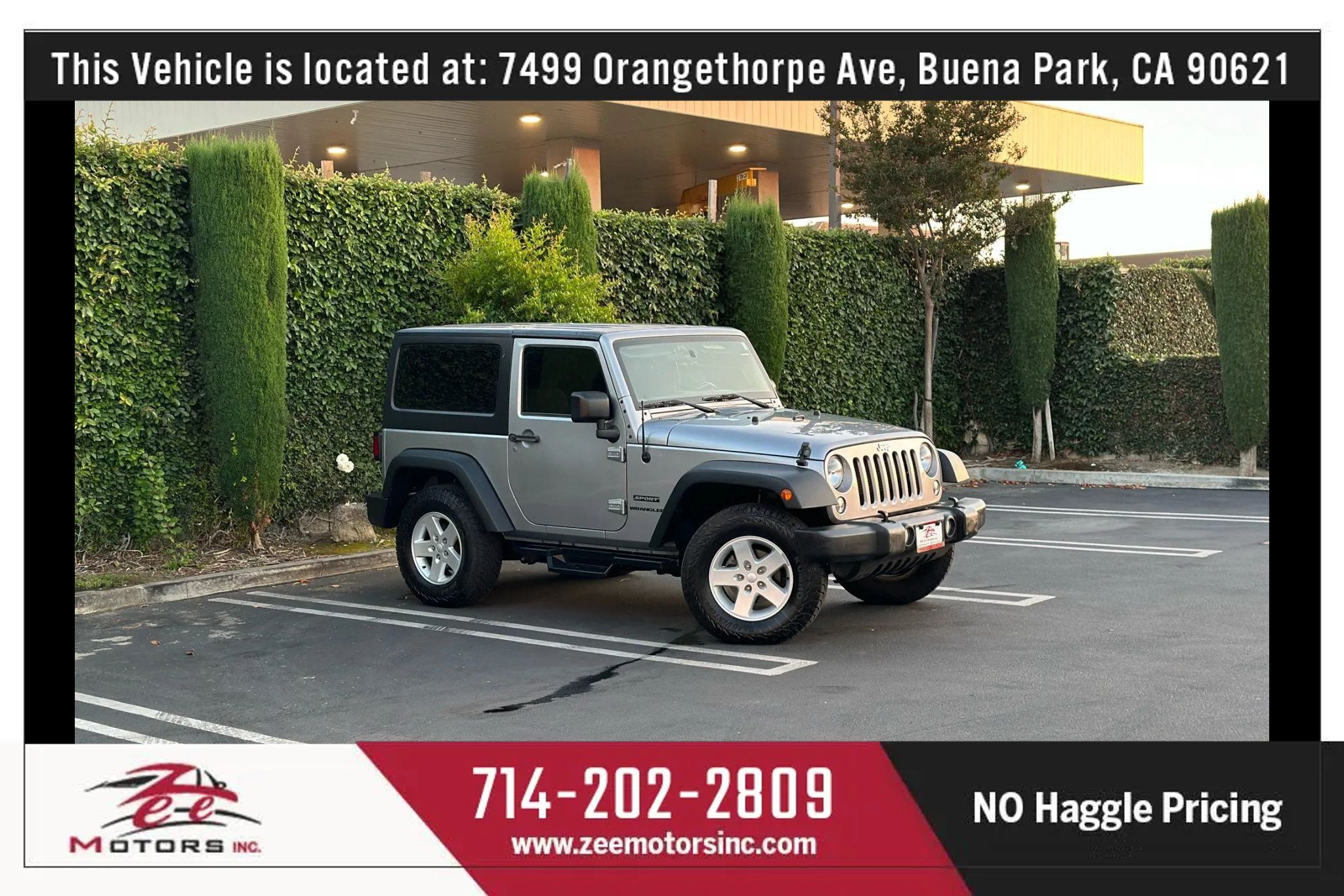 Used 2017 Jeep Wrangler Sport w/ Quick Order Package 24S AWD/4WD image 2