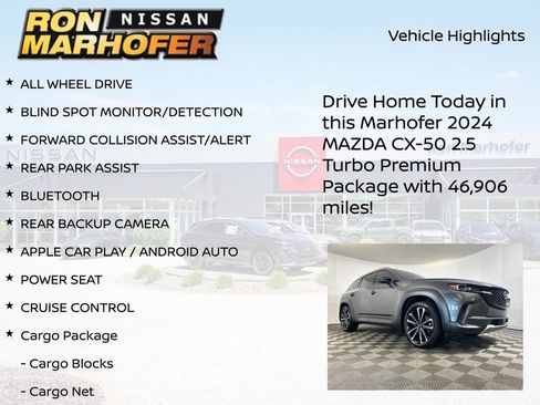 Used 2024 MAZDA CX-50 AWD 2.5 Turbo w/ Cargo Package image 15