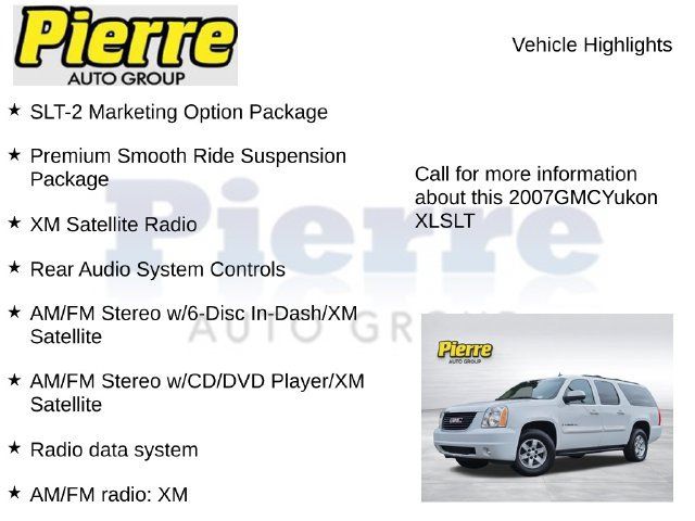 Used 2007 GMC Yukon XL SLT w/ SLT Preferred Equipment Group AWD/4WD image 7
