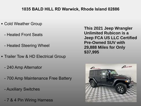 Certified 2021 Jeep Wrangler Unlimited Rubicon w/ Dual Top Group image 7