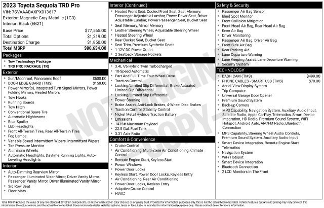 Certified 2023 Toyota Sequoia TRD Pro AWD/4WD image 36