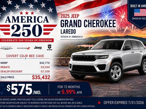 New 2025 Jeep Grand Cherokee Laredo X w/ Luxury Tech Group I RWD image 2