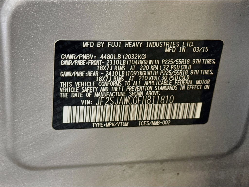 Used 2015 Subaru Forester 2.5i Touring w/ Eyesight & Navigation System AWD/4WD image 41