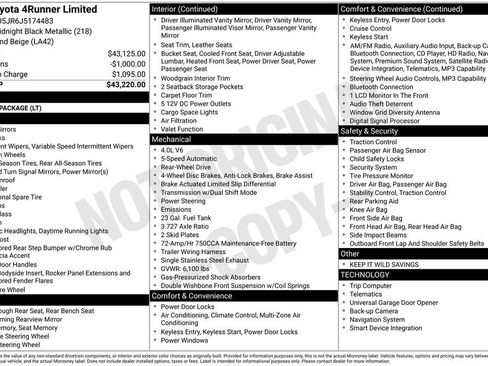 Used 2018 Toyota 4Runner Limited image 11