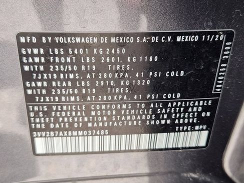 Used 2021 Volkswagen Tiguan SEL w/ 3-Row Tiguan MDO Package AWD/4WD image 28