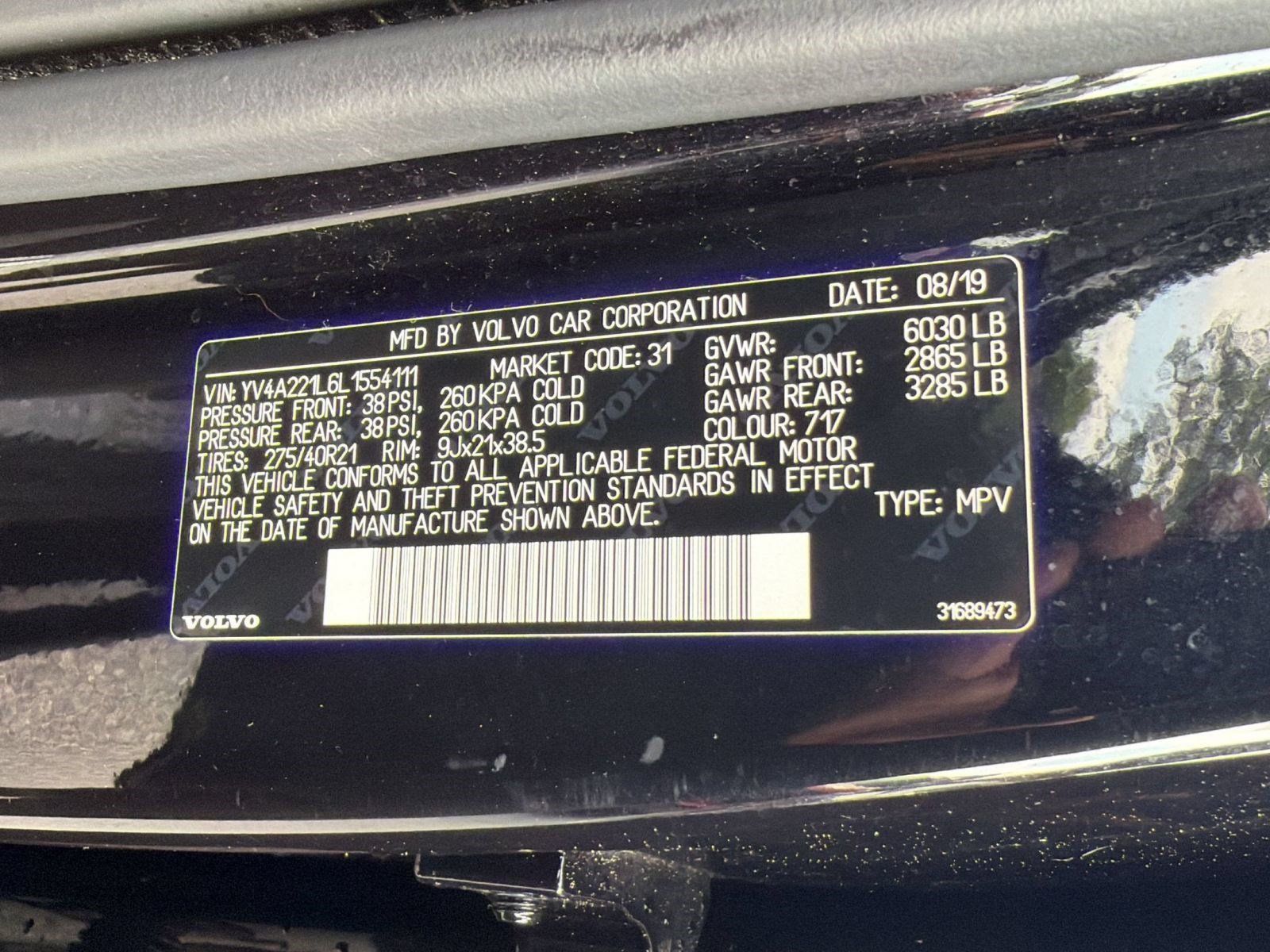 Used 2020 Volvo XC90 T6 Inscription AWD/4WD image 25