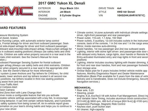 Used 2017 GMC Yukon XL Denali w/ Open Road Package AWD/4WD image 18