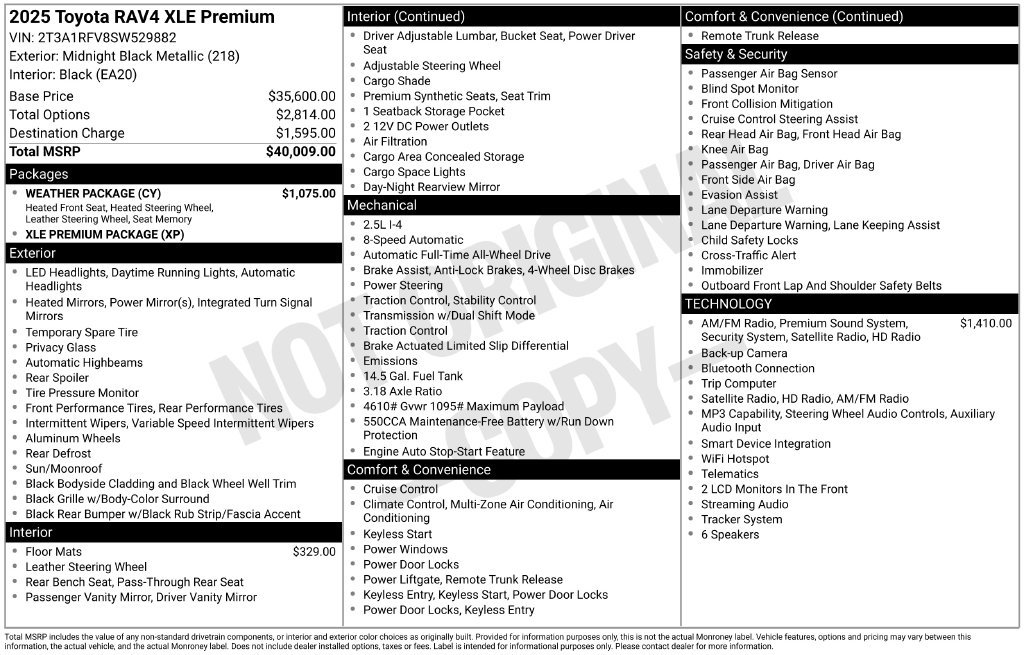 Used 2025 Toyota RAV4 XLE Premium w/ Weather Package AWD/4WD image 44