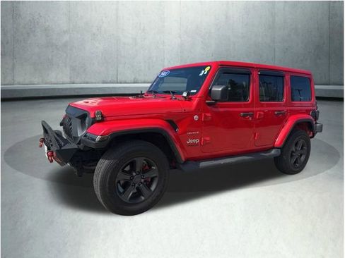 Used 2021 Jeep Wrangler Unlimited Sahara w/ Uconnect 4C Nav & Sound Group AWD/4WD image 1