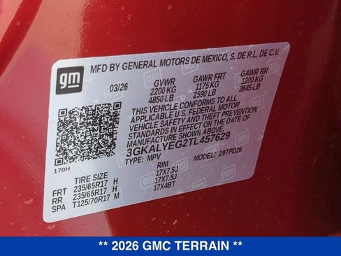 New 2026 GMC Terrain AT4 w/ LPO, Floor Liner Package AWD/4WD image 26