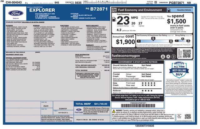 Used 2023 Ford Explorer XLT AWD/4WD image 46