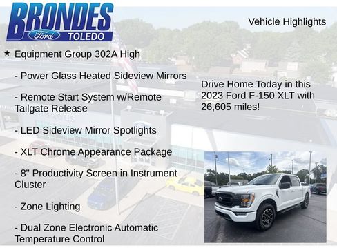 Used 2023 Ford F150 XLT w/ Equipment Group 302A High AWD/4WD image 12