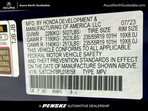 Certified 2023 Acura RDX AWD w/ Advance Package image 35