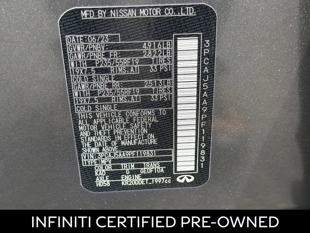 Certified 2023 INFINITI QX50 Pure FWD image 27