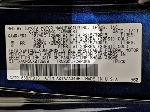 Used 2012 Toyota Tacoma 2WD Access Cab image 58