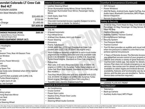 Used 2022 Chevrolet Colorado LT w/ LT Convenience Package image 11