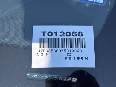 Used 2022 Lexus RC 300 F Sport w/ Accessory Package 2 RWD image 14