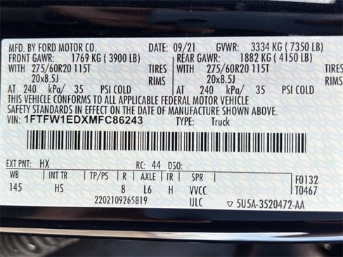 Used 2021 Ford F150 Lariat w/ Equipment Group 502A High image 36