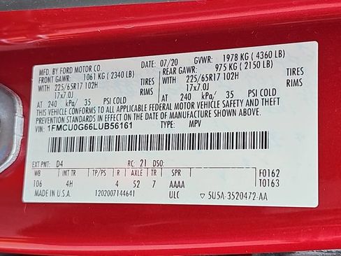 Certified 2020 Ford Escape SE FWD image 35