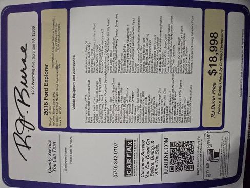 Used 2018 Ford Explorer XLT w/ Equipment Group 202A image 25