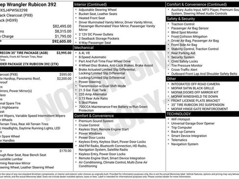 Used 2023 Jeep Wrangler Unlimited Rubicon 392 w/ Xtreme Recon 35" Tire Package image 4