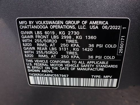 Used 2022 Volkswagen Atlas SE image 41