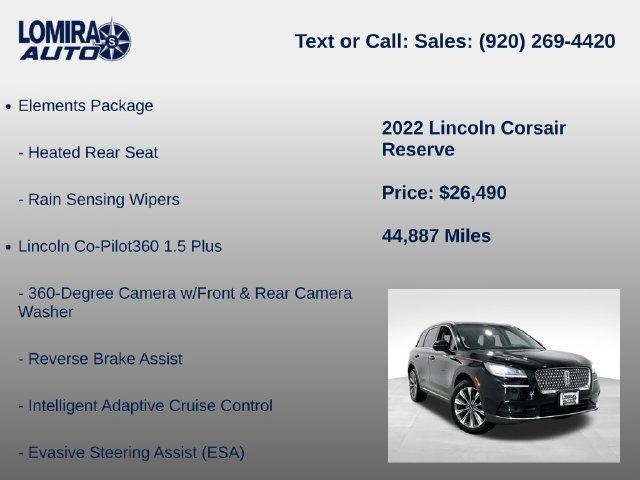 Used 2022 Lincoln Corsair Reserve AWD/4WD image 14