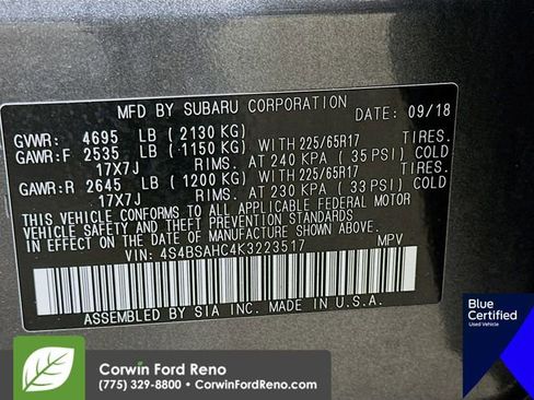 Used 2019 Subaru Outback 2.5i Premium w/ Popular Package #2 image 35