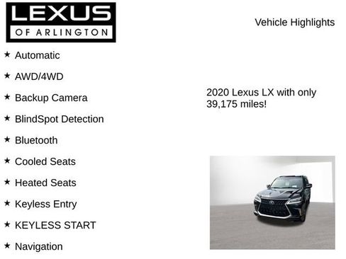 Used 2020 Lexus LX 570 4WD w/ Sport Package image 8
