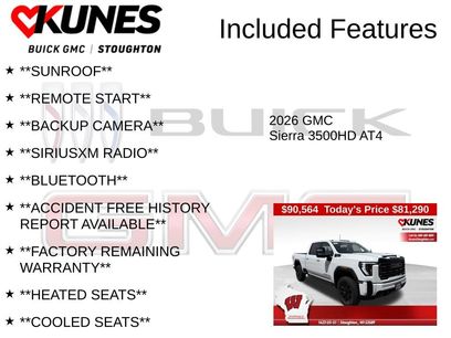 New 2026 GMC Sierra 3500 AT4 w/ AT4 Premium Plus Package