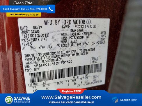 Used 2013 Ford Expedition EL XLT AWD/4WD image 17
