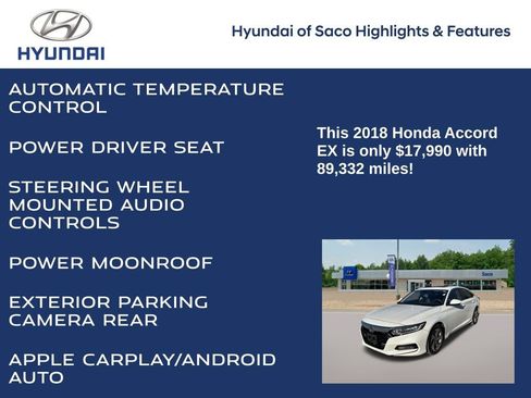 Used 2018 Honda Accord EX image 4