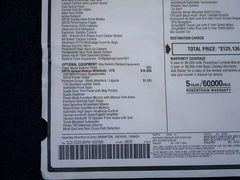 Used 2023 Dodge Challenger SRT Hellcat Redeye RWD image 90