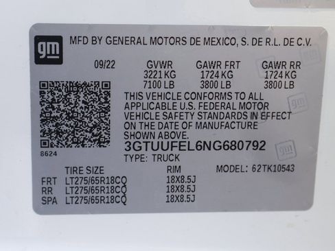 Used 2022 GMC Sierra 1500 AT4X image 59