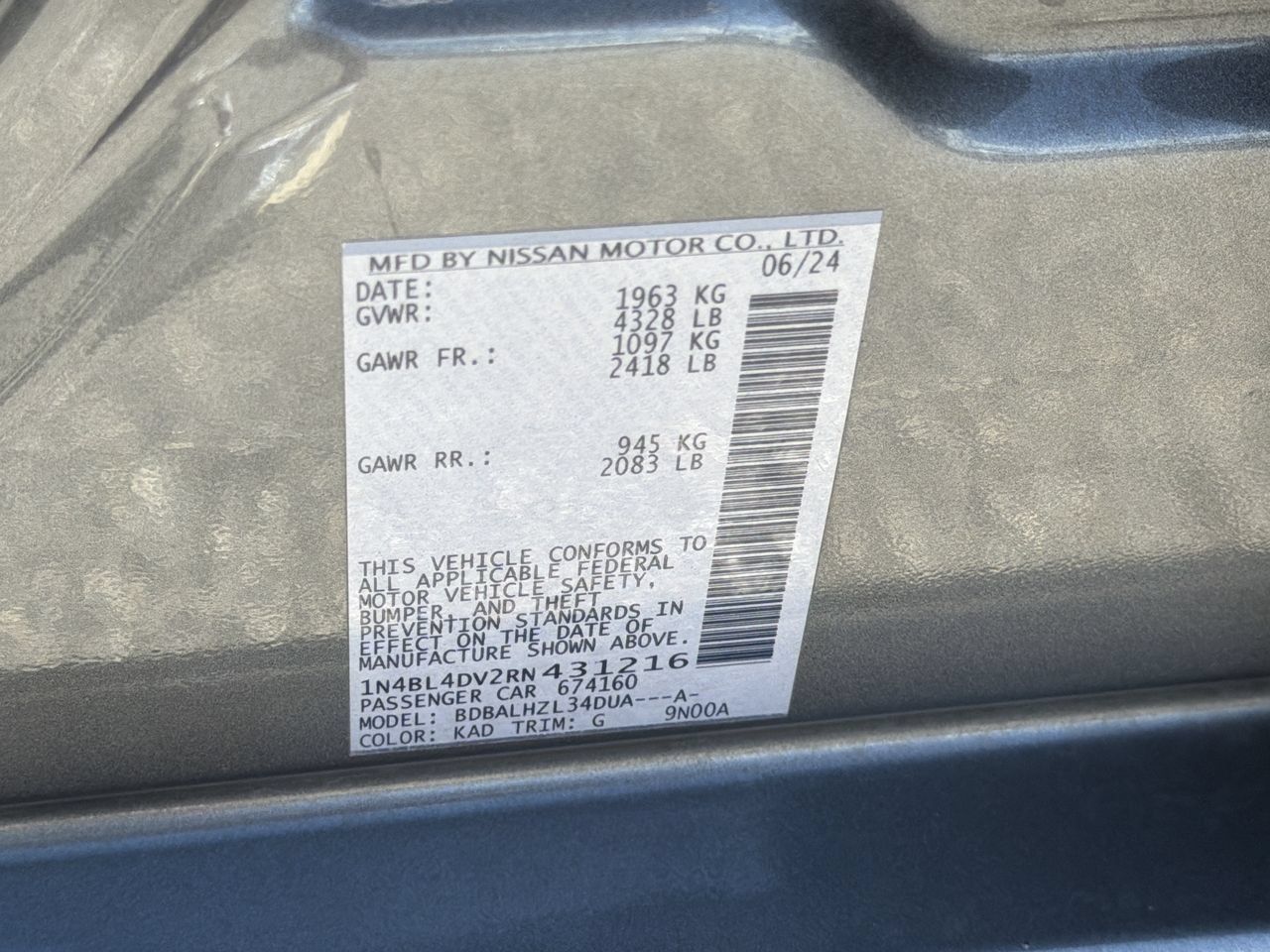 Used 2024 Nissan Altima 2.5 SV FWD image 30