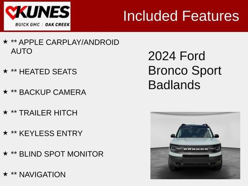 Used 2024 Ford Bronco Sport Badlands AWD/4WD image 2