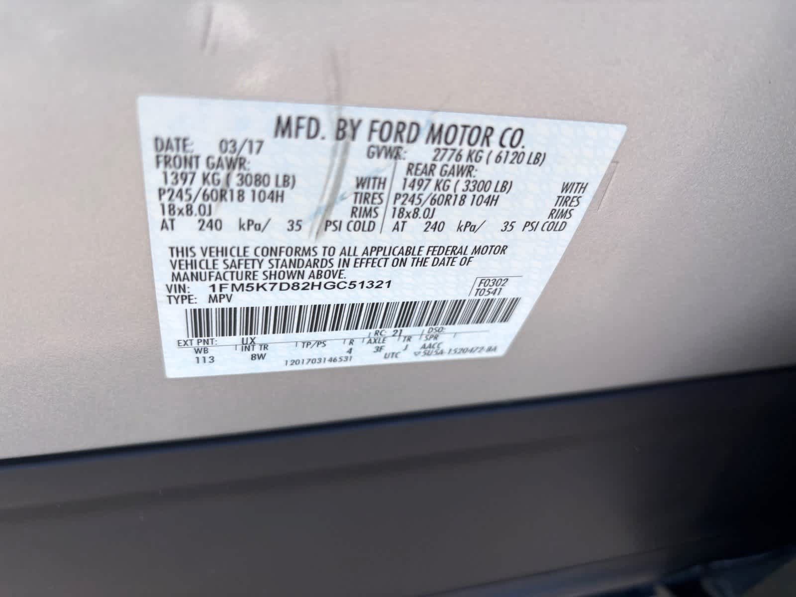Used 2017 Ford Explorer XLT w/ Equipment Group 201A FWD image 30