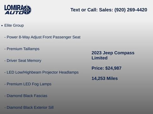Used 2023 Jeep Compass Limited w/ Elite Group AWD/4WD image 6
