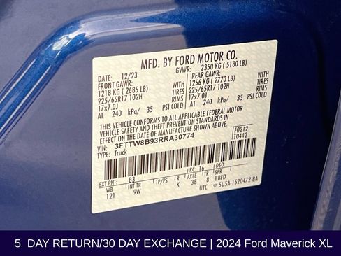 Used 2024 Ford Maverick XL w/ Equipment Group 100A Standard AWD/4WD image 35