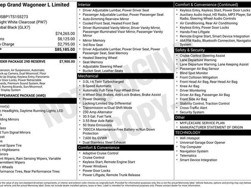 New 2026 Jeep Grand Wagoneer L Limited AWD/4WD image 24