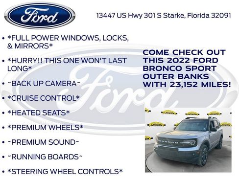 Certified 2022 Ford Bronco Sport Outer Banks image 12