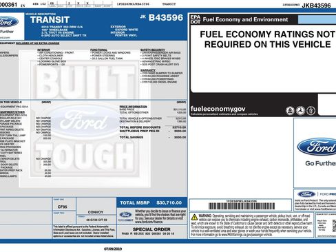 Used 2018 Ford Transit 350 156 DRW w/ Shuttle Bus Prep Package image 3