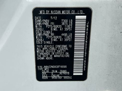 Used 2012 INFINITI QX56 2WD w/ Theater Pkg image 31