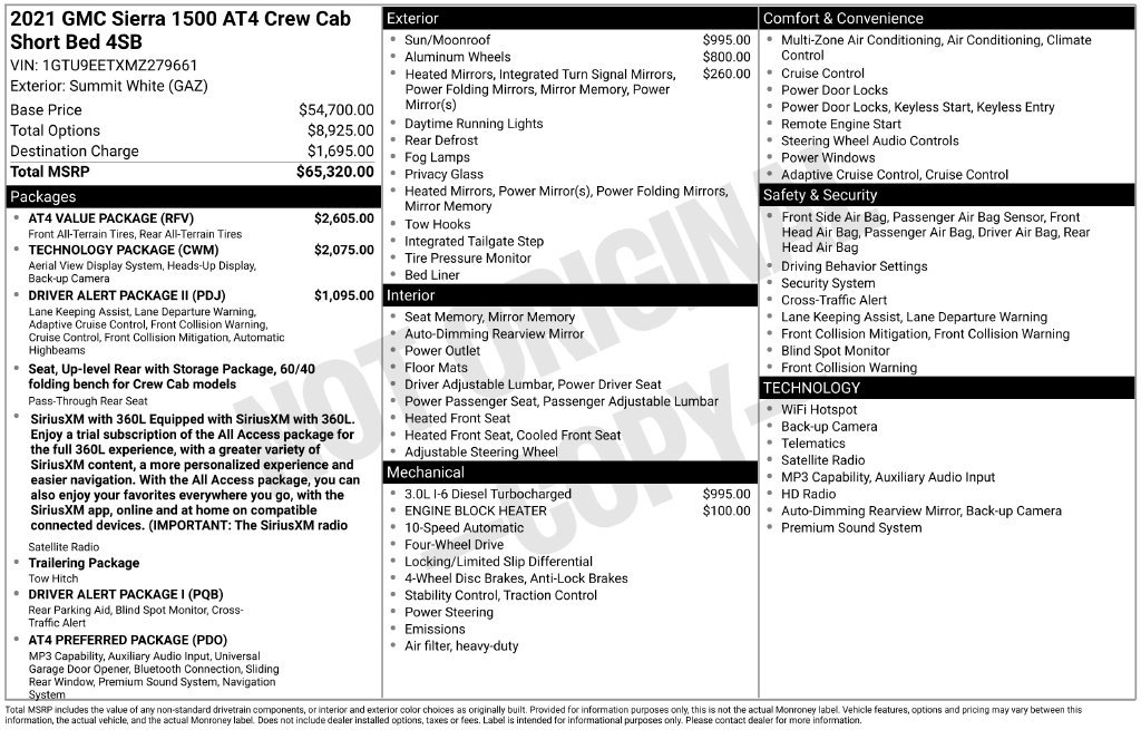 Used 2021 GMC Sierra 1500 AT4 w/ AT4 Value Package AWD/4WD image 12