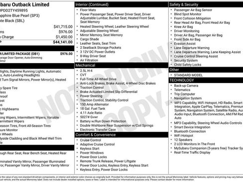 Used 2026 Subaru Outback Limited w/ Premium/Limited Package AWD/4WD image 14