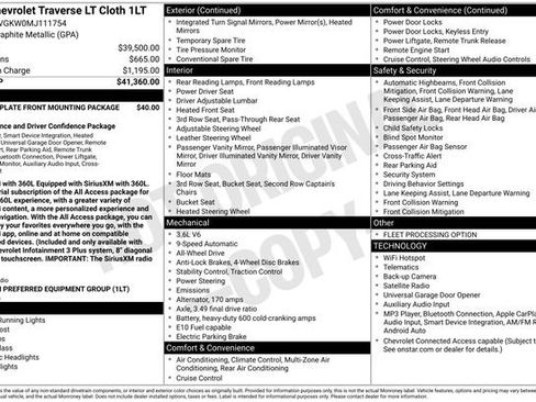Certified 2021 Chevrolet Traverse LT AWD/4WD image 3