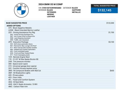Used 2024 BMW X5 M Competition w/ Executive Package AWD/4WD image 87